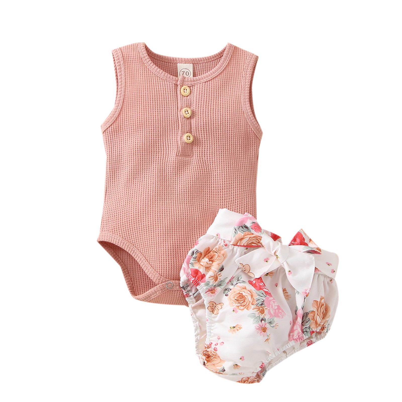 Sleeveless Top Printed Bottoms-visikids