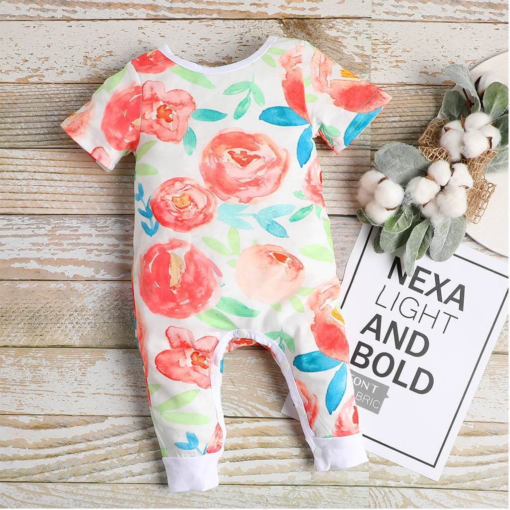 Baby Newborn Flower Jumpsuit Romper-visikids
