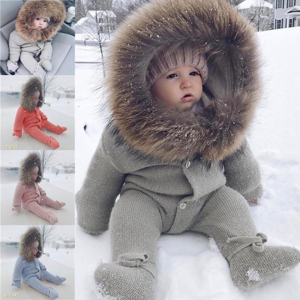Winter Baby Sweater Jumpsuit.