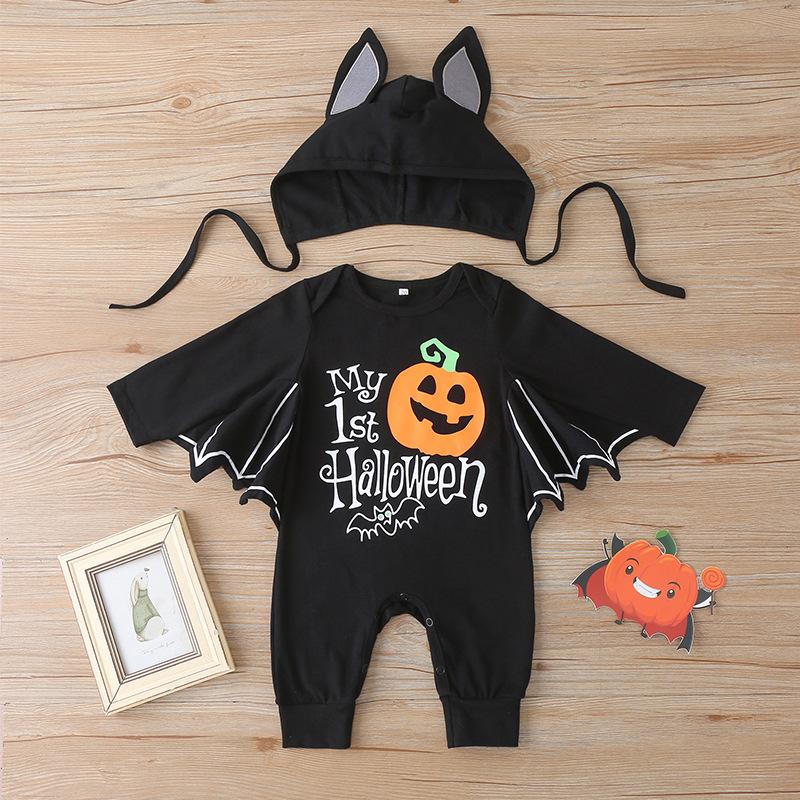 2-Piece Baby Halloween Bat Jumpsuit-visikids