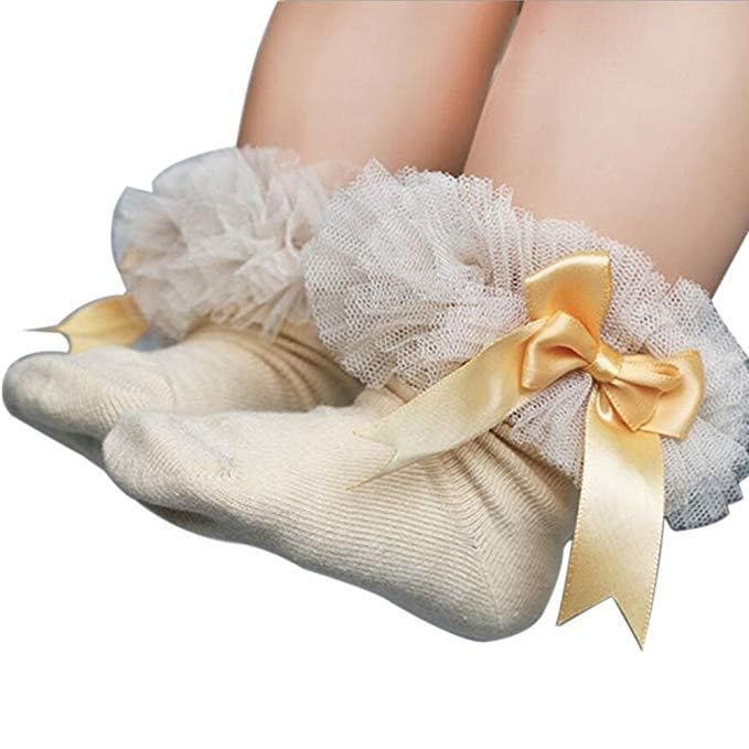 Girl Lace Pure Cotton Sweet Bow Princess Socks.