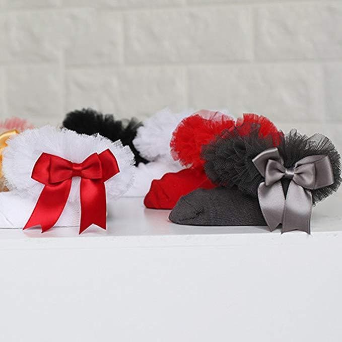 Girl Lace Pure Cotton Sweet Bow Princess Socks.
