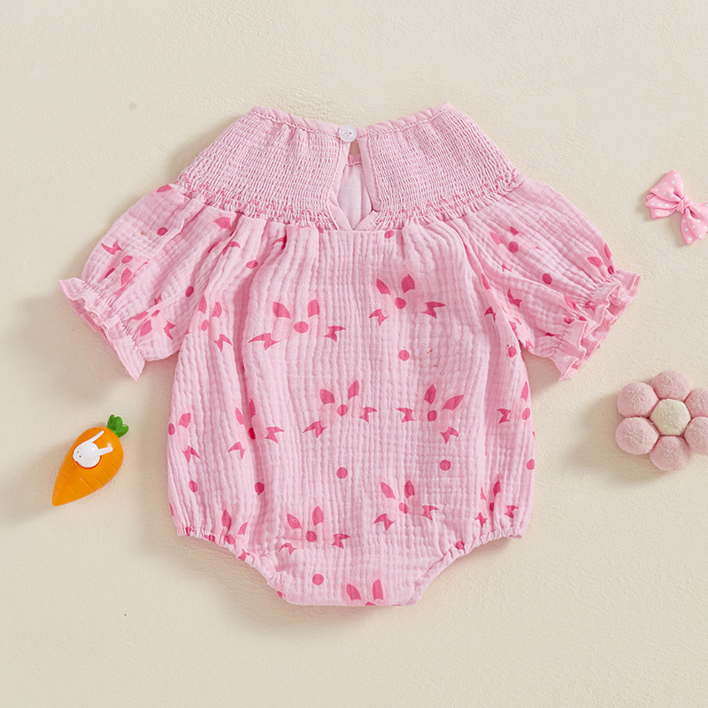 Baby Girl Bunny Bow Romper