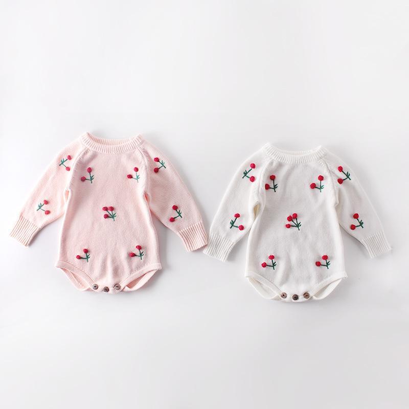 Baby Cherry  Knit Jumpsuit.