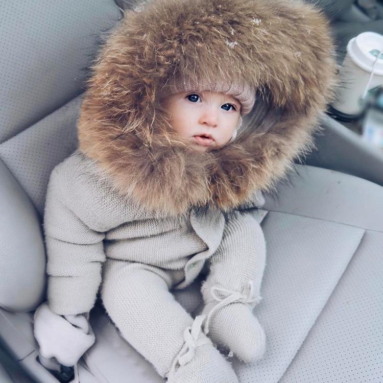 Winter Baby Sweater Jumpsuit.