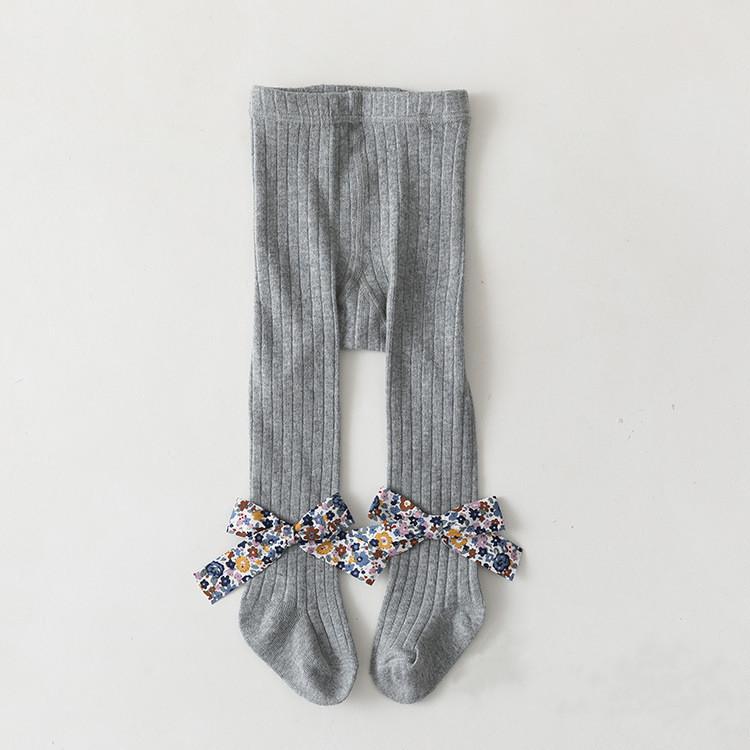 Baby Girl Floral Bow Pantyhose.