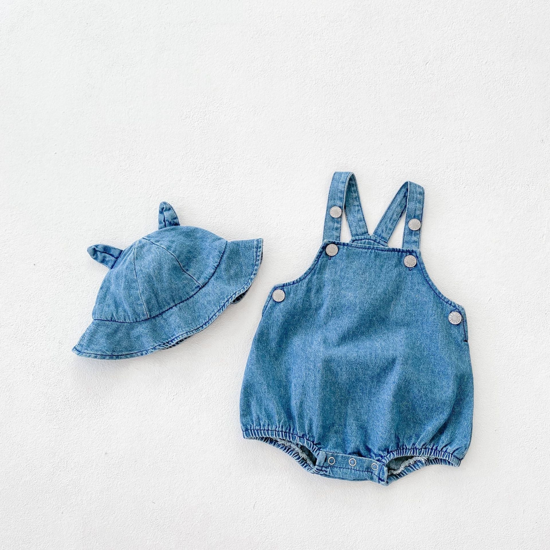 Babygirl Denim Jumpsuit Suit-visikids