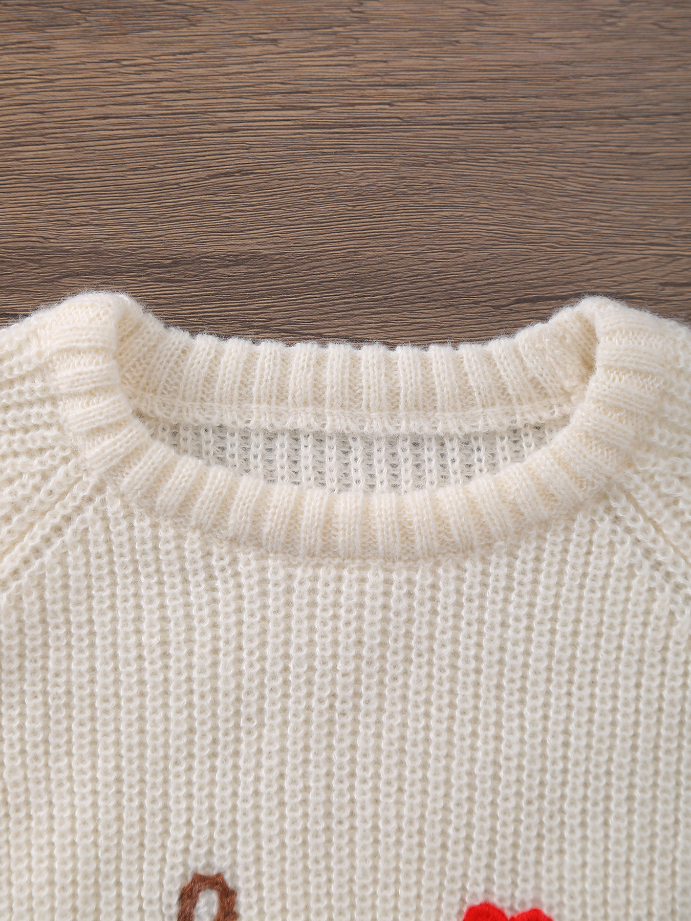 Baby Knitted Pullover Sweater with Letter Embroidery