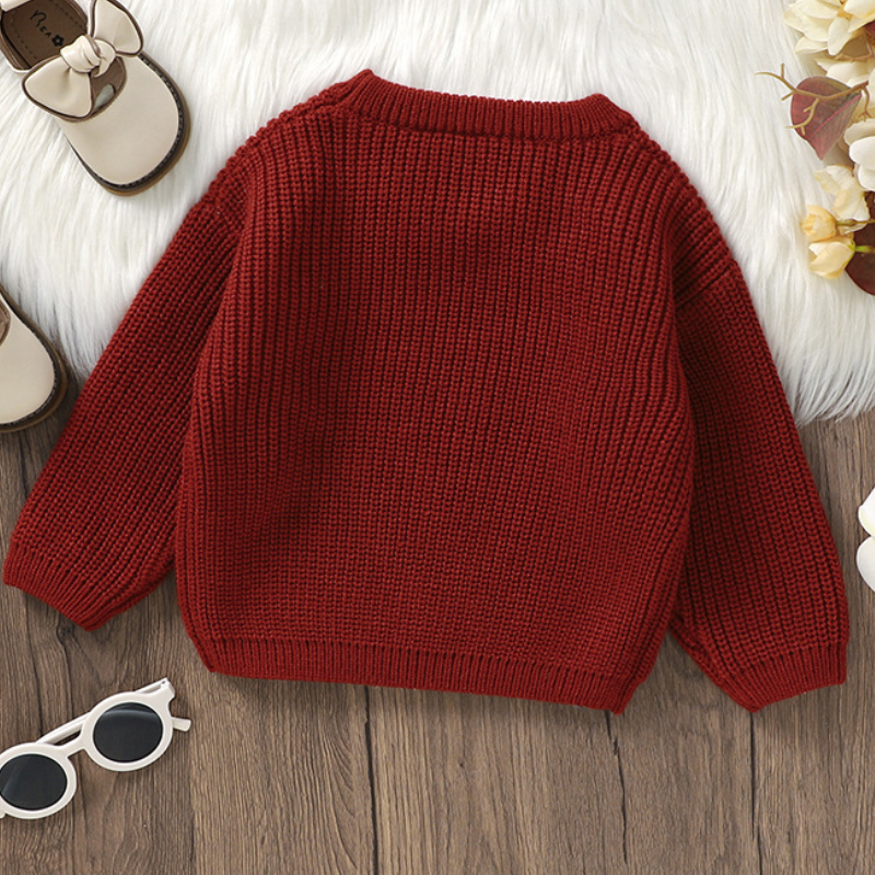 Baby Girl Christmas Embroidered Sweater