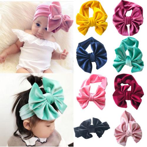 Baby Girls Infant Bow Headband.