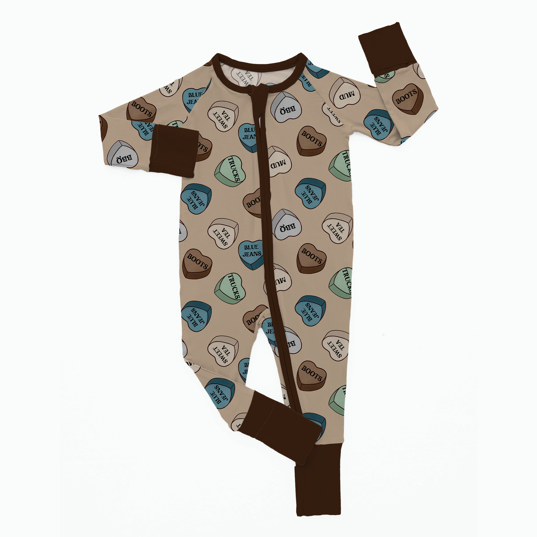 Newborn Cowboy Hearts Bamboo Sleeper