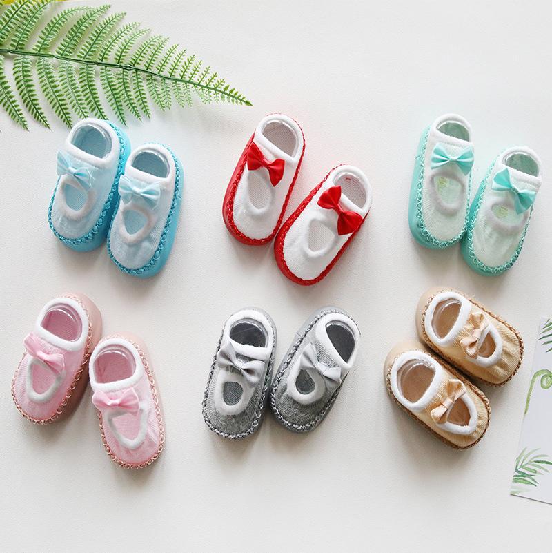 Baby Bow Bottom Floor Shoes.