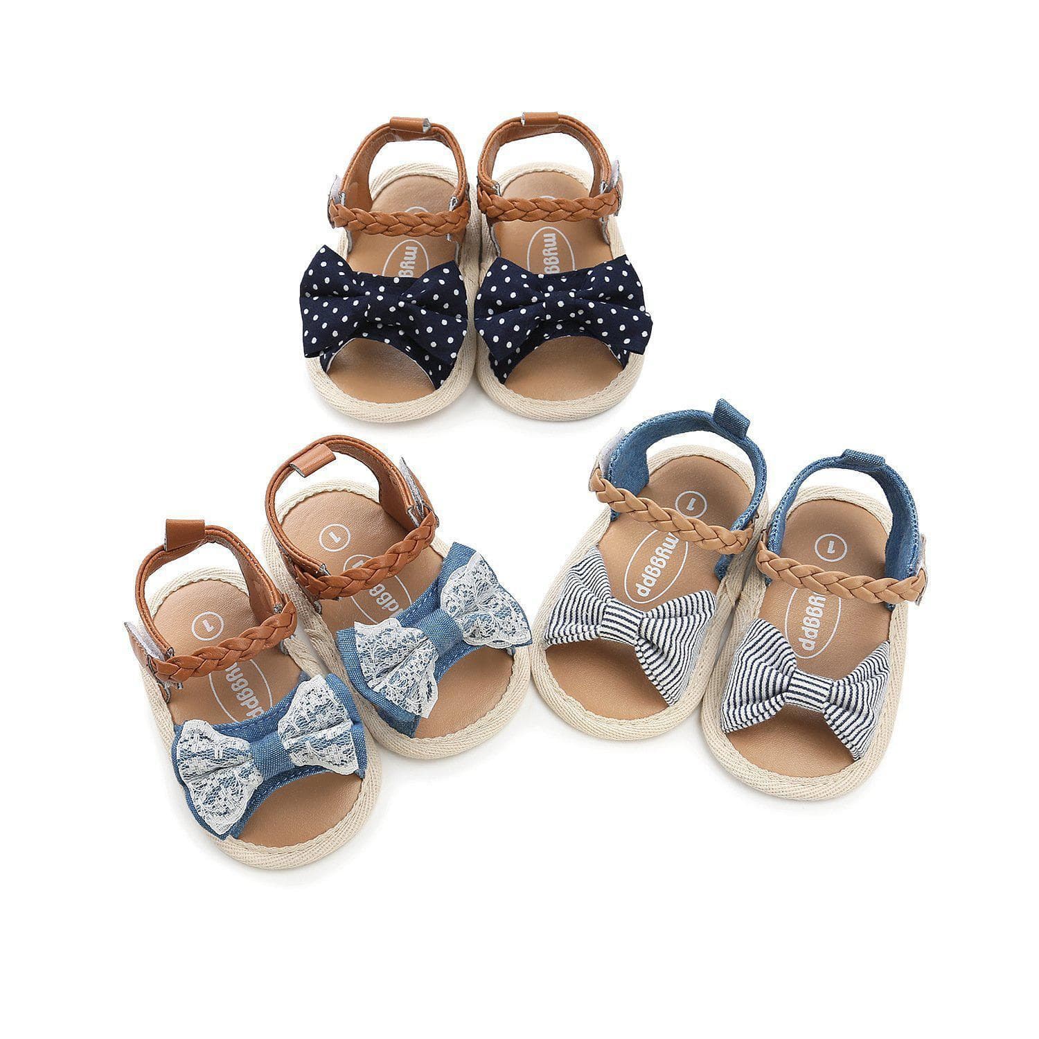 Baby 3D floral Lace Sandal Shoes 0-18m.