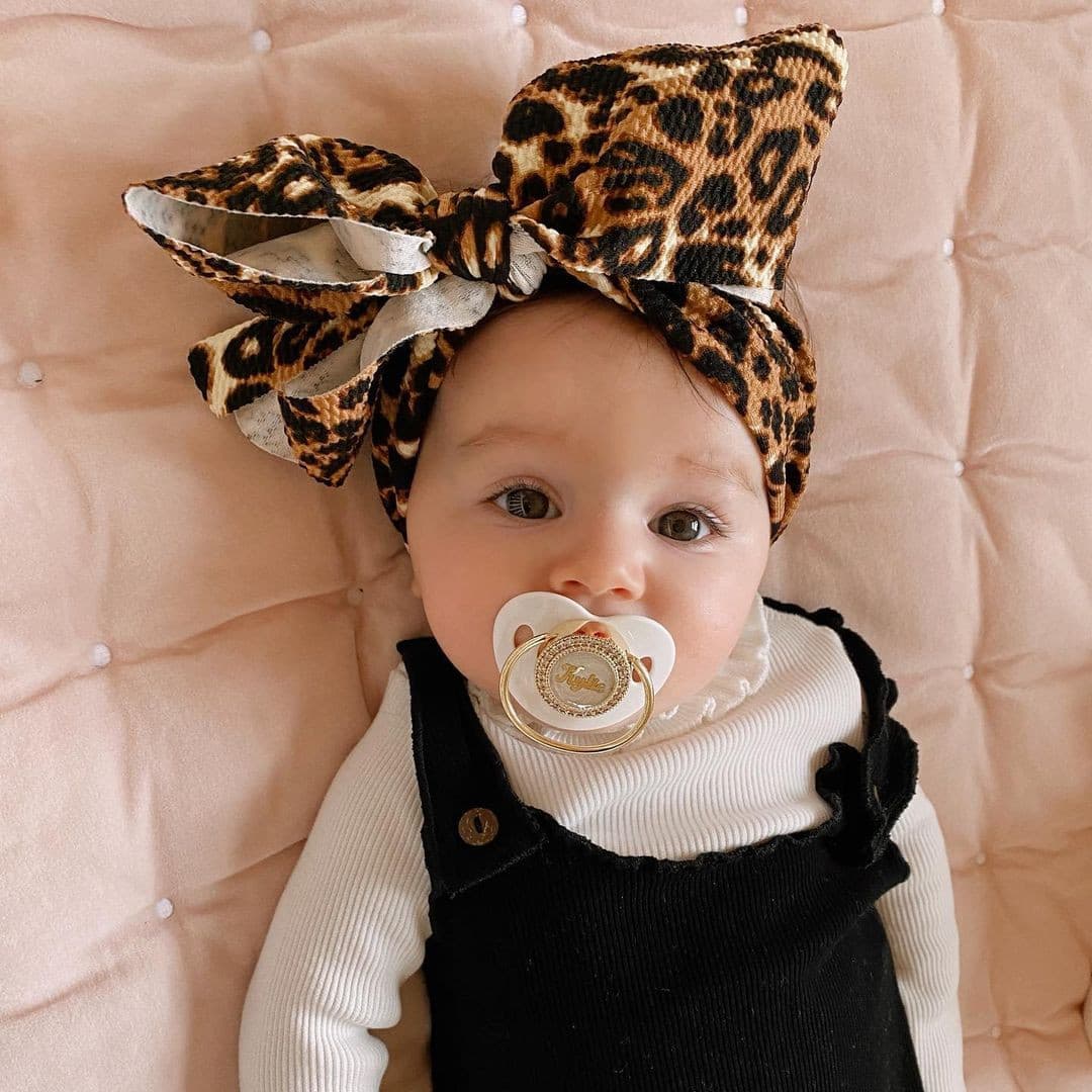 Baby 3D Big Bowknot Leopard Headband.