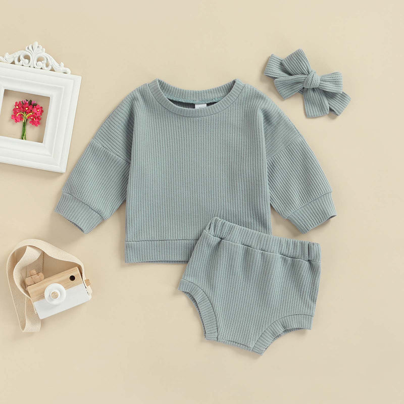 3-piece Baby Waffle Suit-visikids