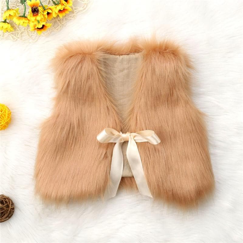 0-5y Girl Plush Vest.