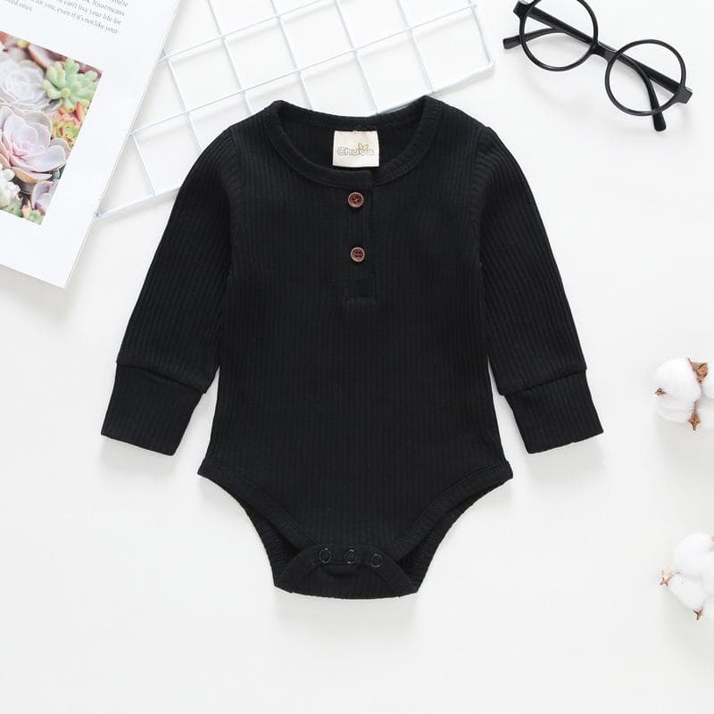 Baby Solid Color Romper.