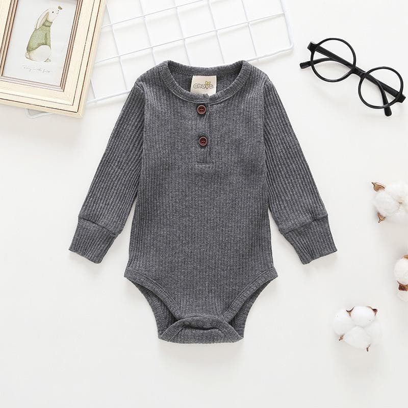 Baby Solid Color Romper.