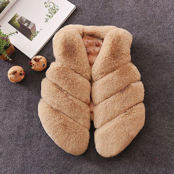 Girls Vest Winter Faux Fur Vests.
