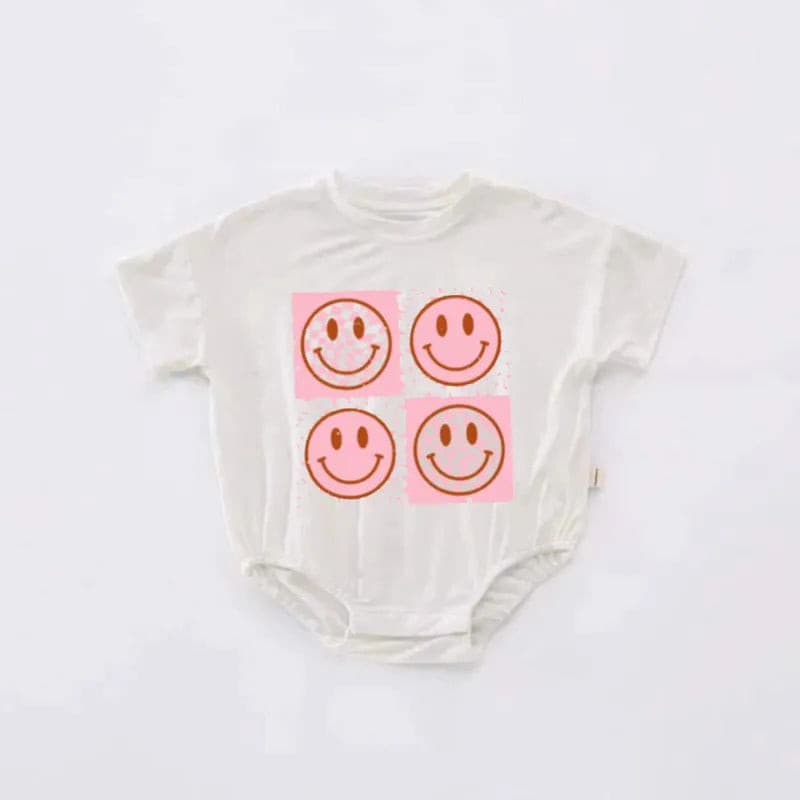 Baby Smiley Print Romper.