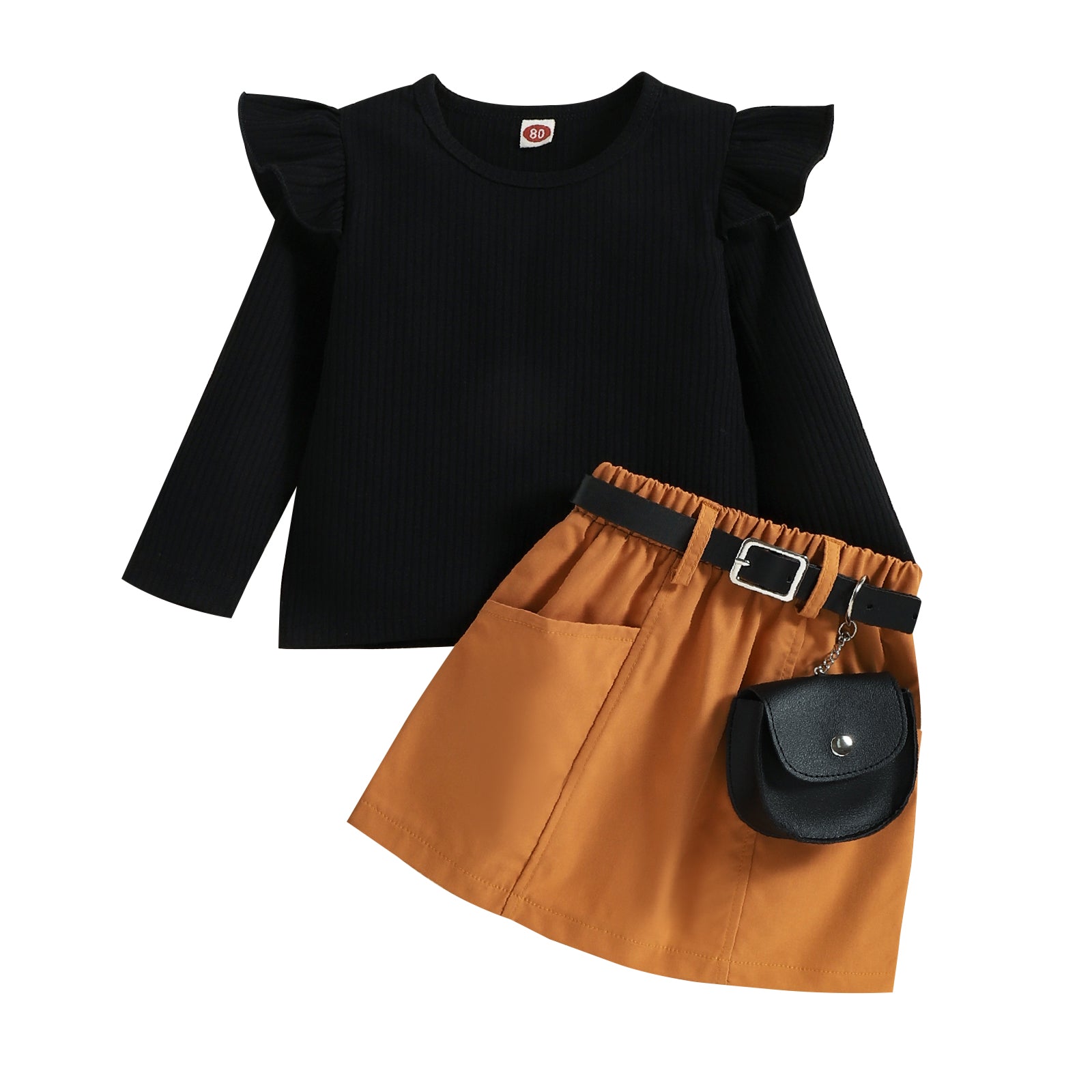 Baby Top + Solid Skirt.