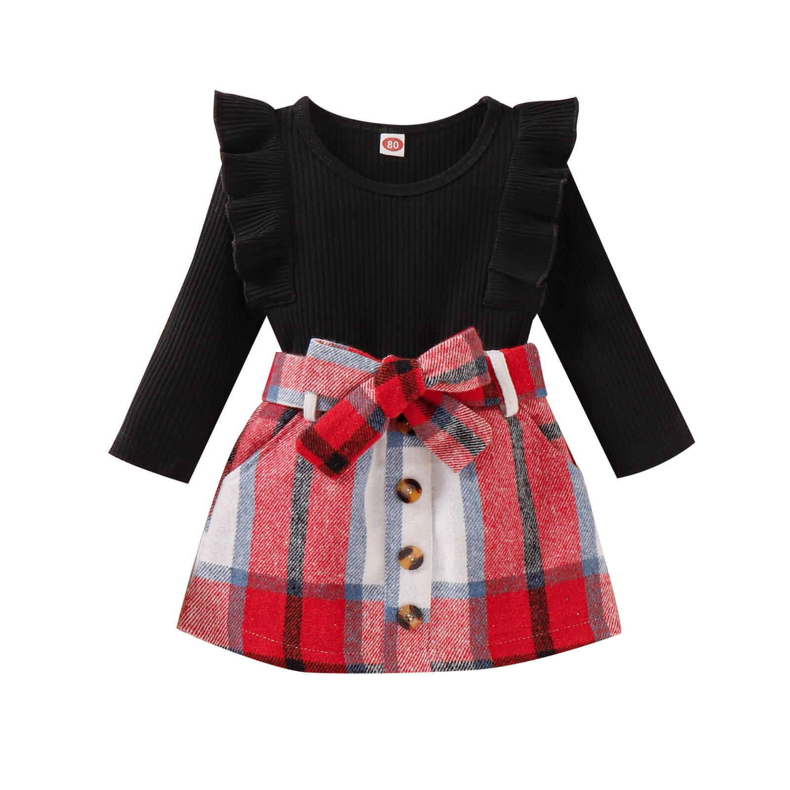 Toddler Plaid Skirt Set.