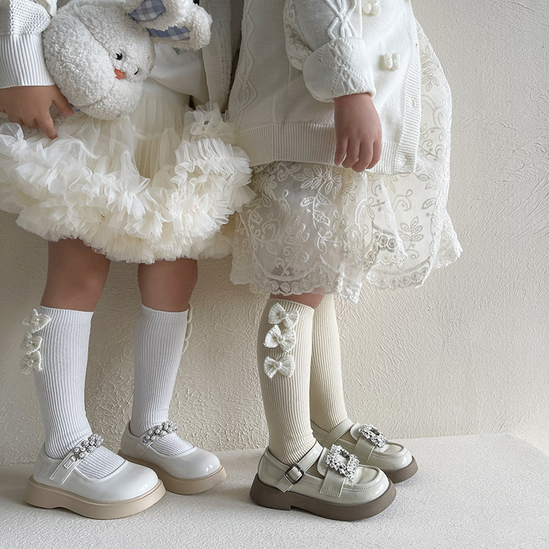 Girls Bow Lace Socks