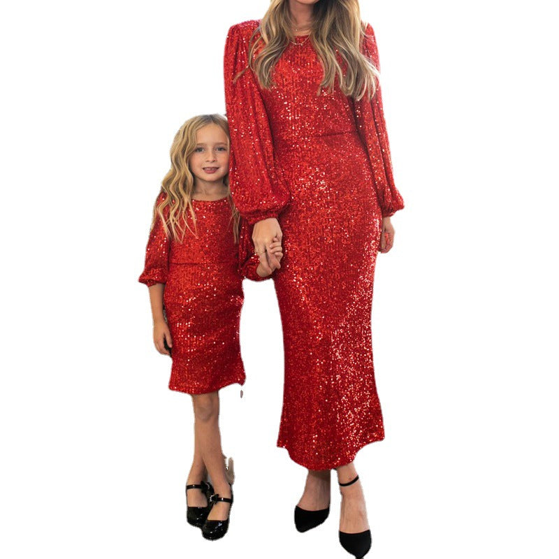 Christmas Parent-Child Dress.