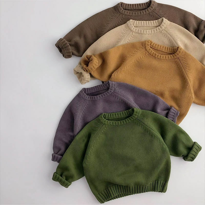 Toddler Solid Color Sweaters.