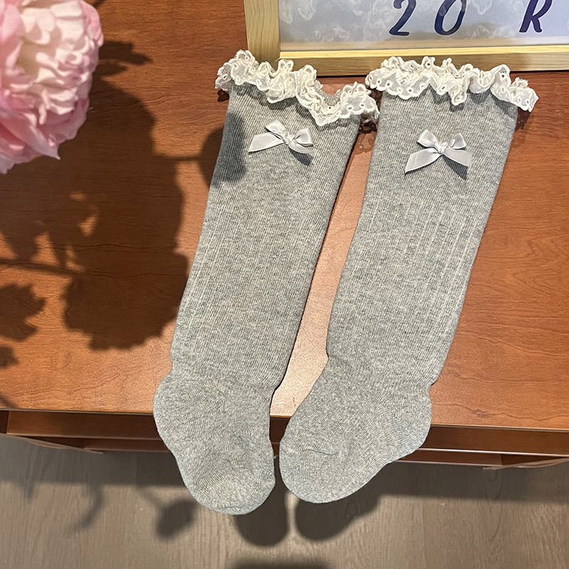 Girls Bow Lace Socks