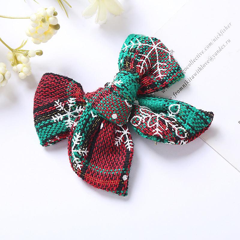 Christmas Bow Hair Clip.