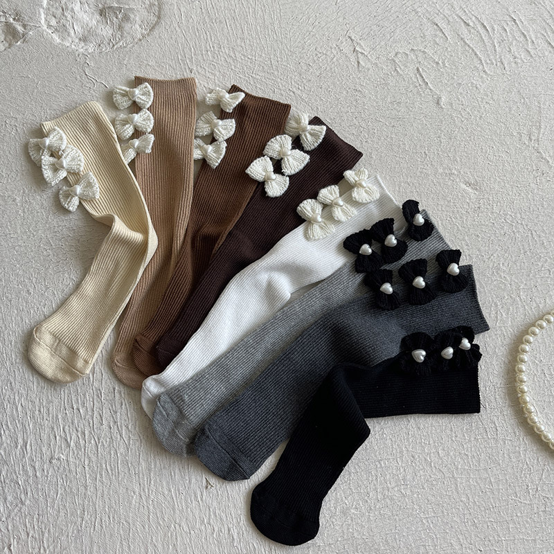 Girls Bow Lace Socks