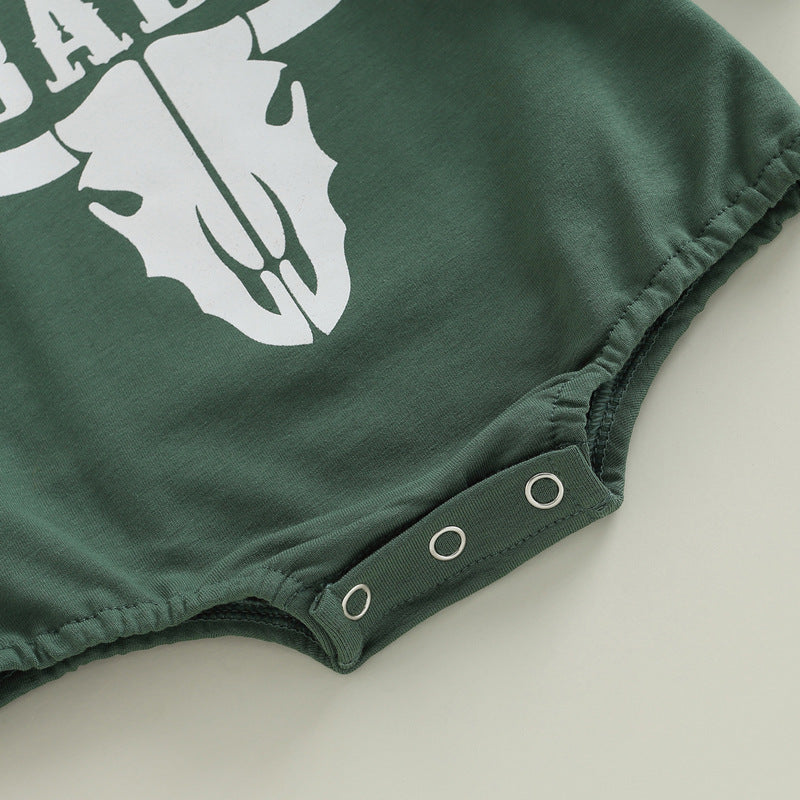 Baby Print Cow Romper.