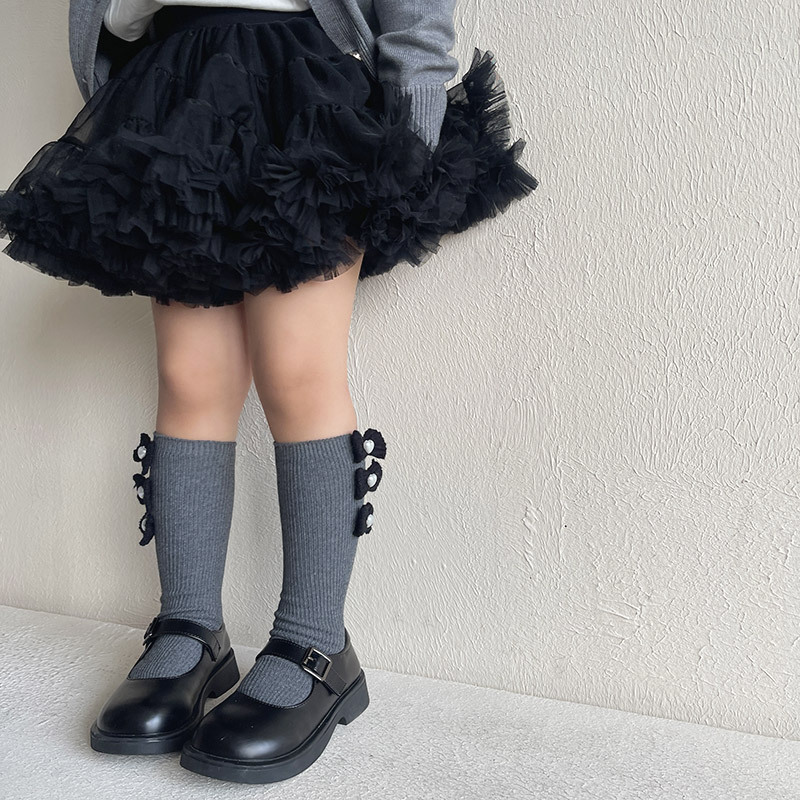 Girls Bow Lace Socks