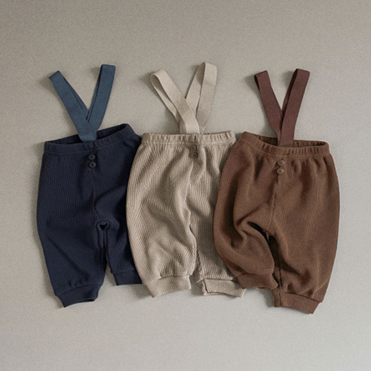 Baby Boy Waffled Overall