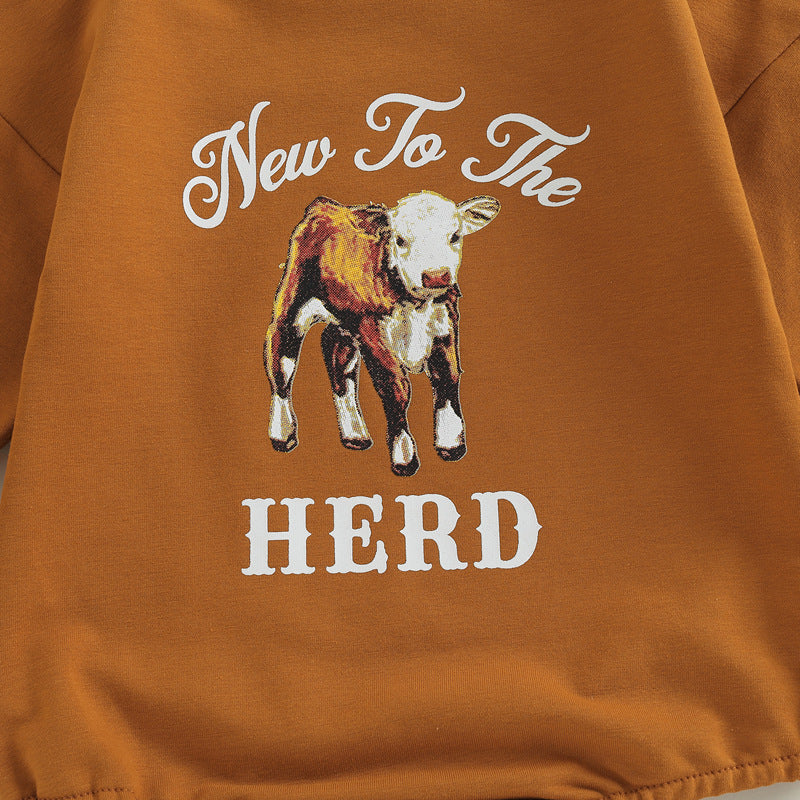 Baby Print Cow Romper.