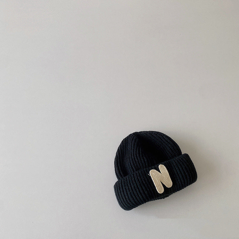 Baby Alphabet Knit Hat.