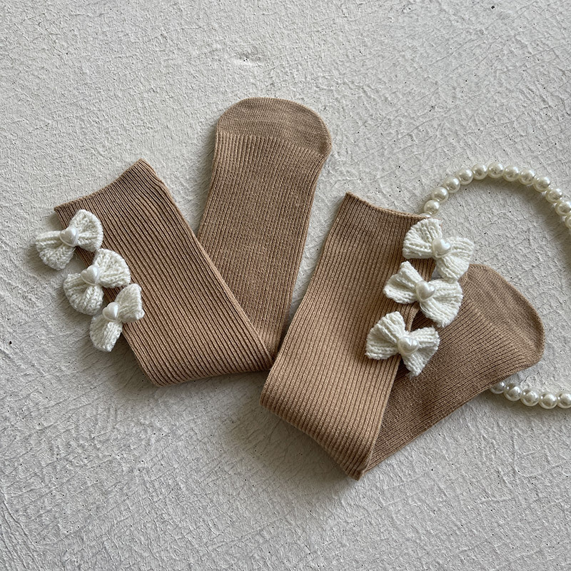 Girls Bow Lace Socks