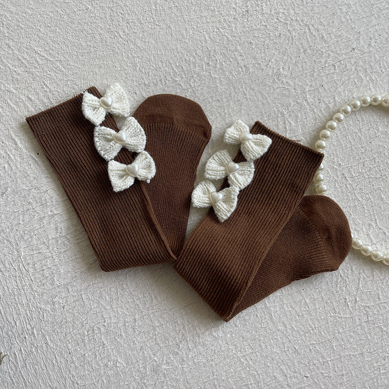 Girls Bow Lace Socks