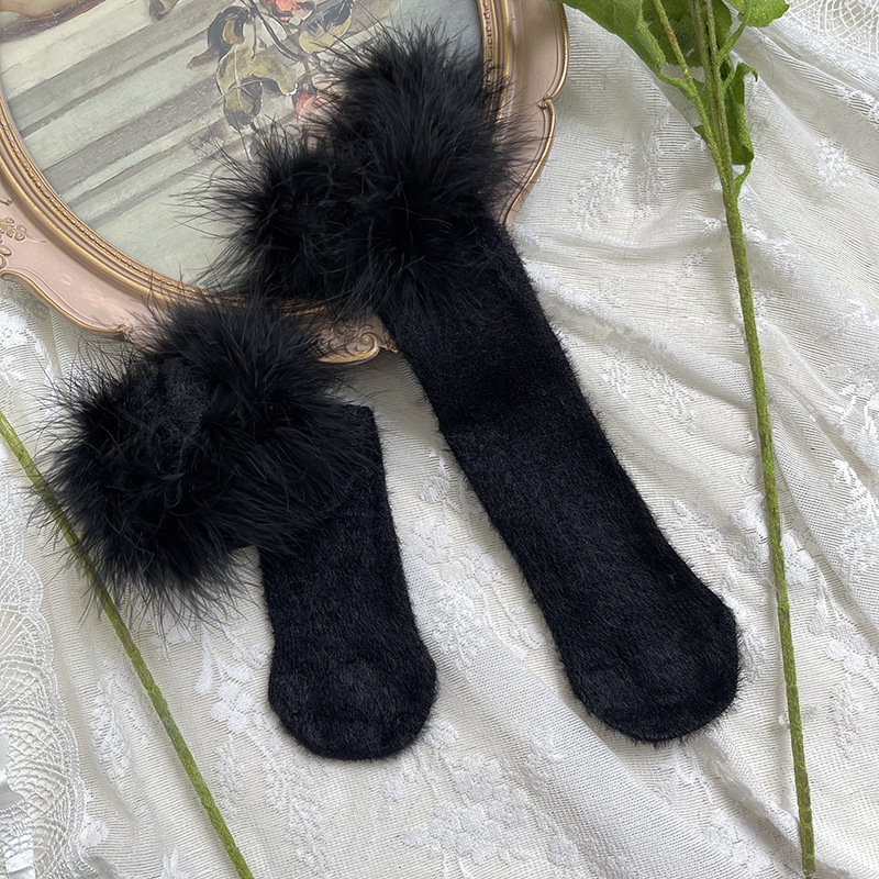 Girls Feather Lace Socks