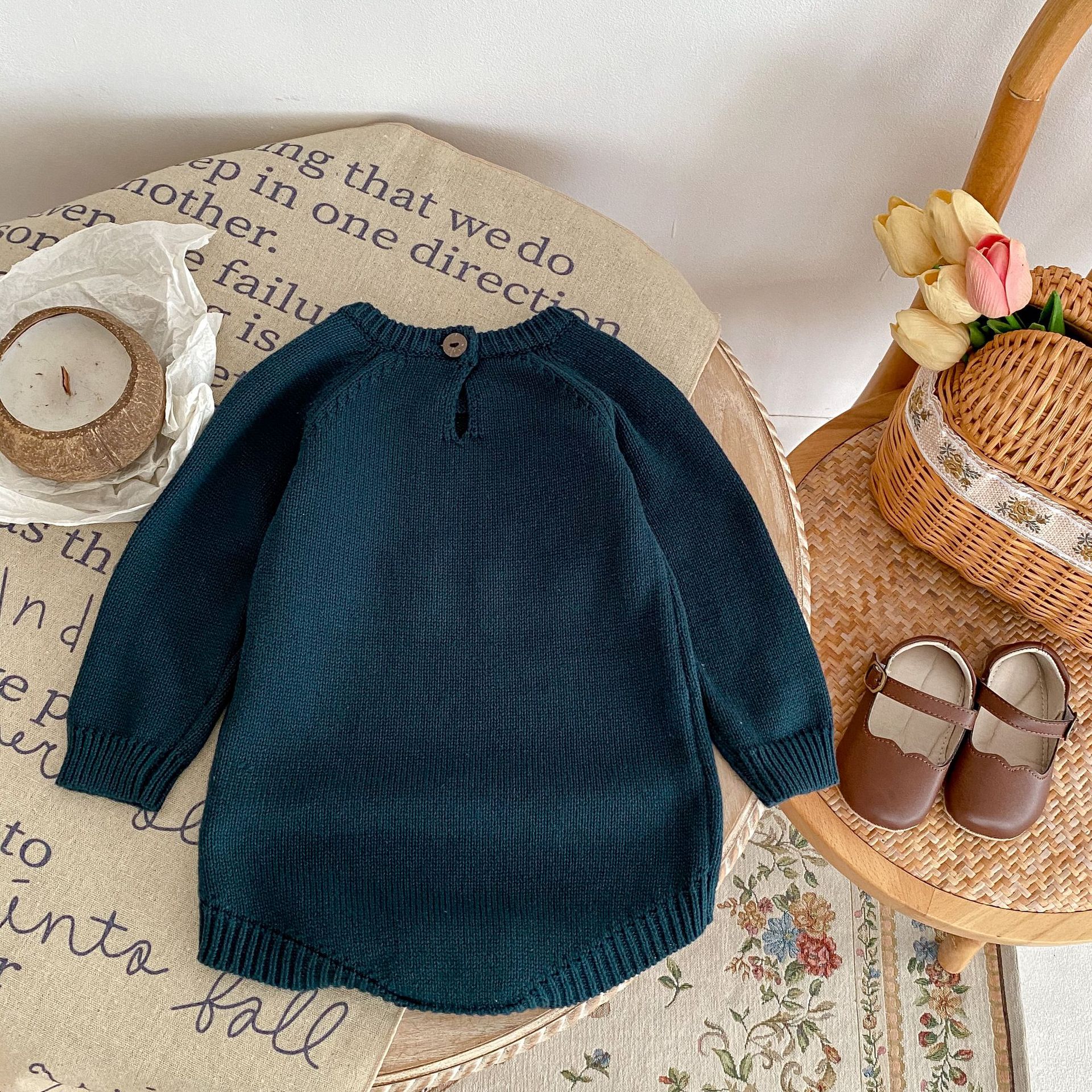 Embroidered Knit Climbing Sweater