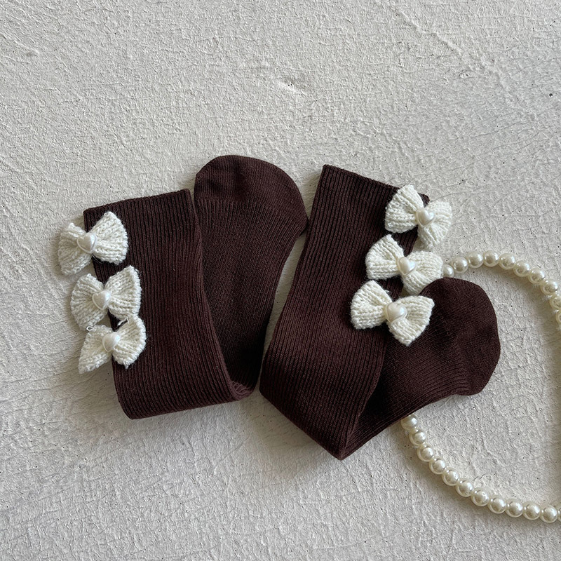 Girls Bow Lace Socks