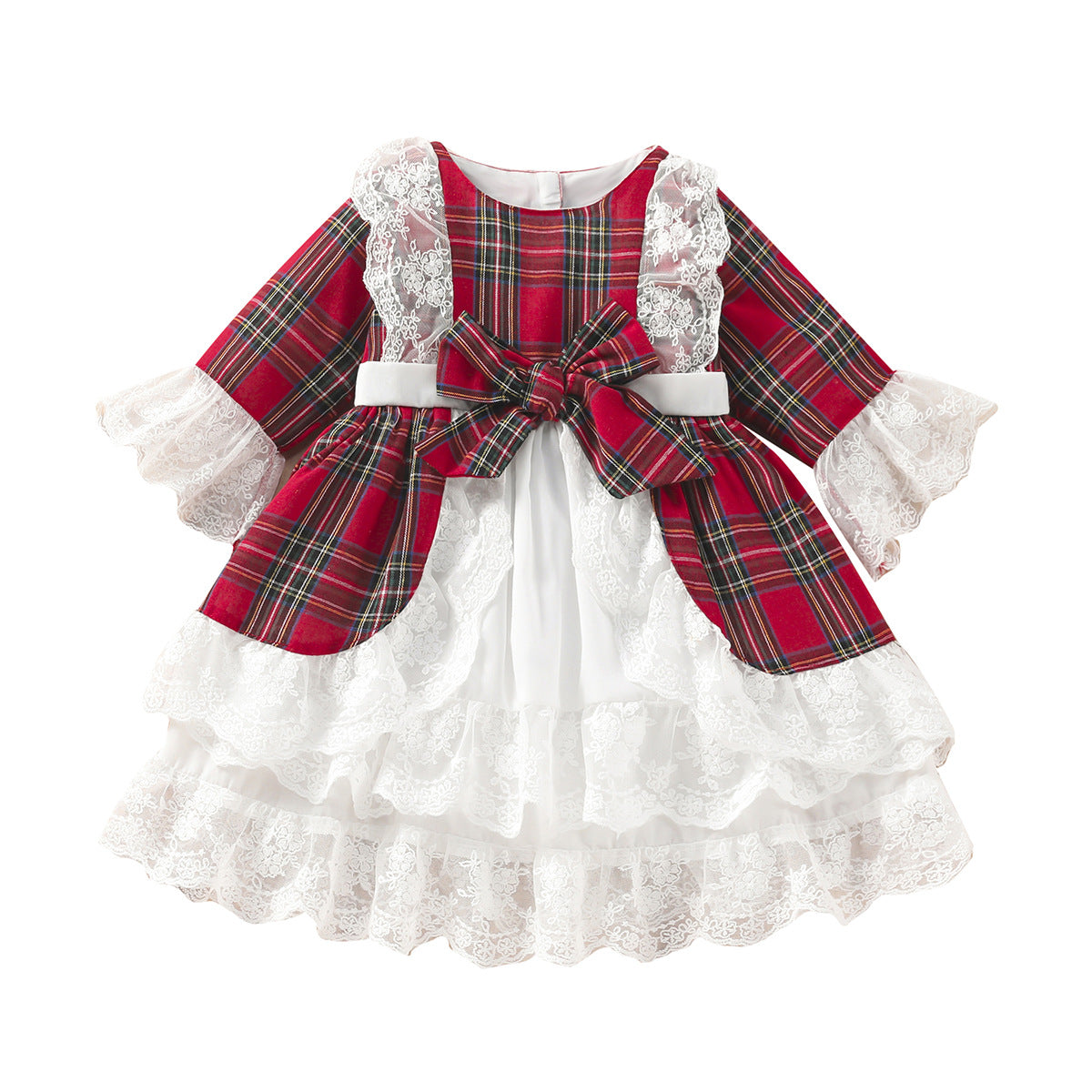 Toddler Christmas Plaid Dress.