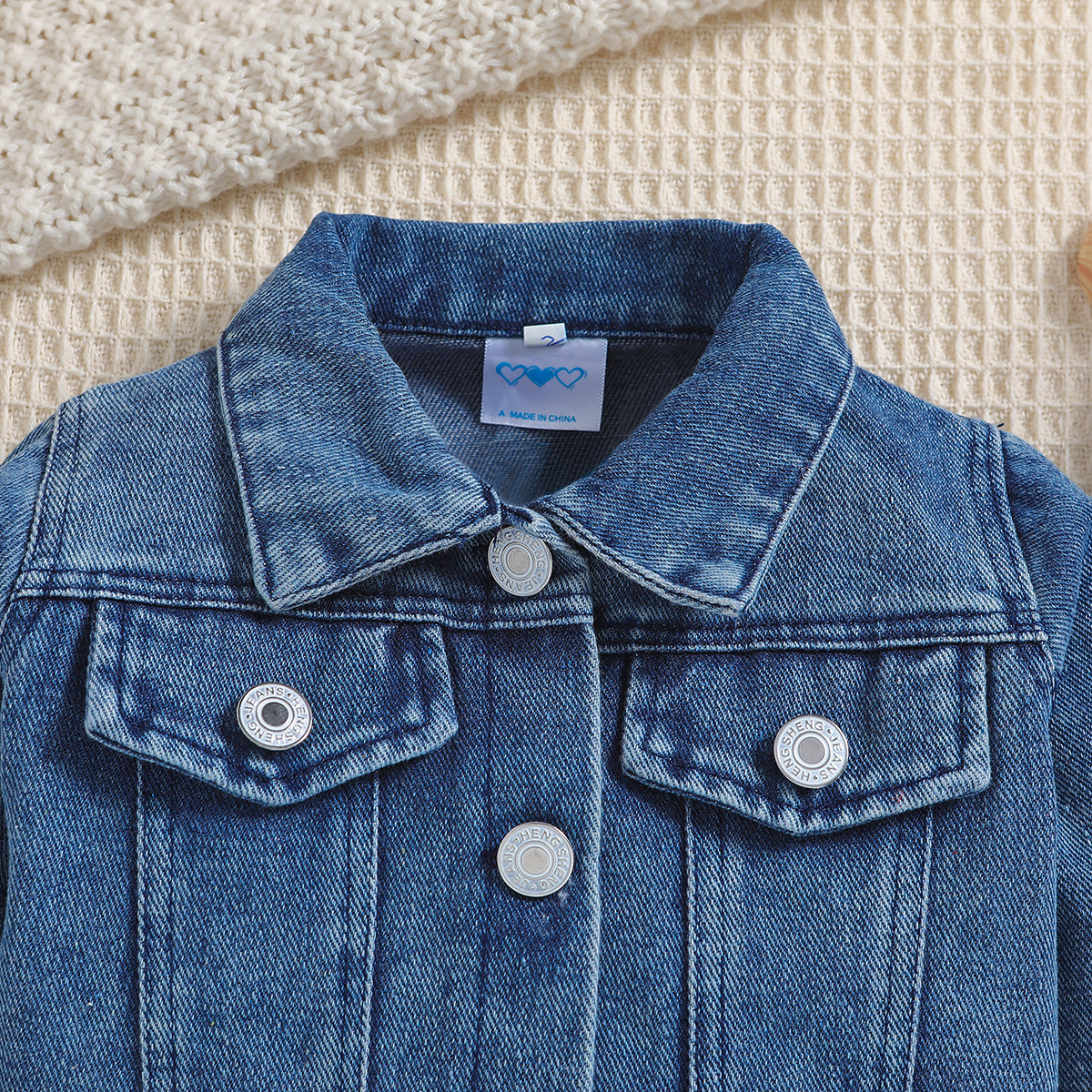 Girls Denim Jacket Western Style