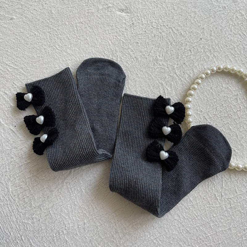 Girls Bow Lace Socks