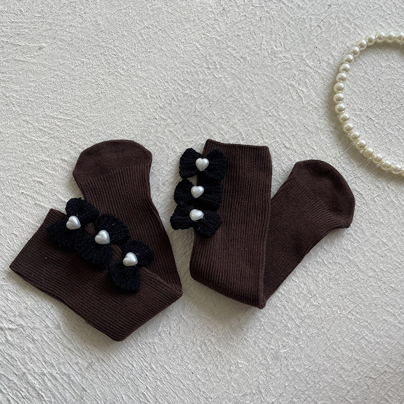 Girls Bow Lace Socks