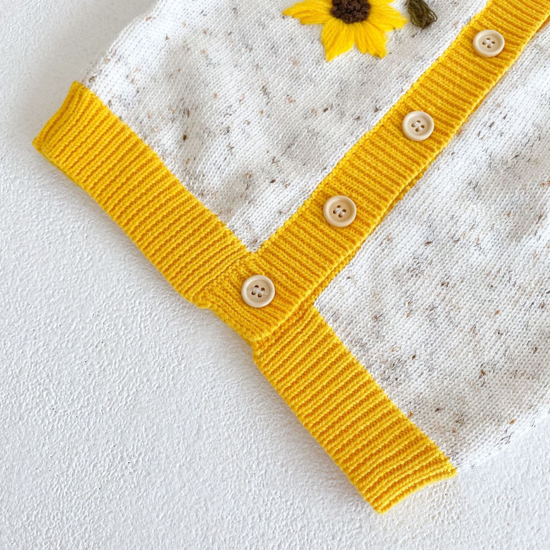 Baby Sunflower Sweater Romper.