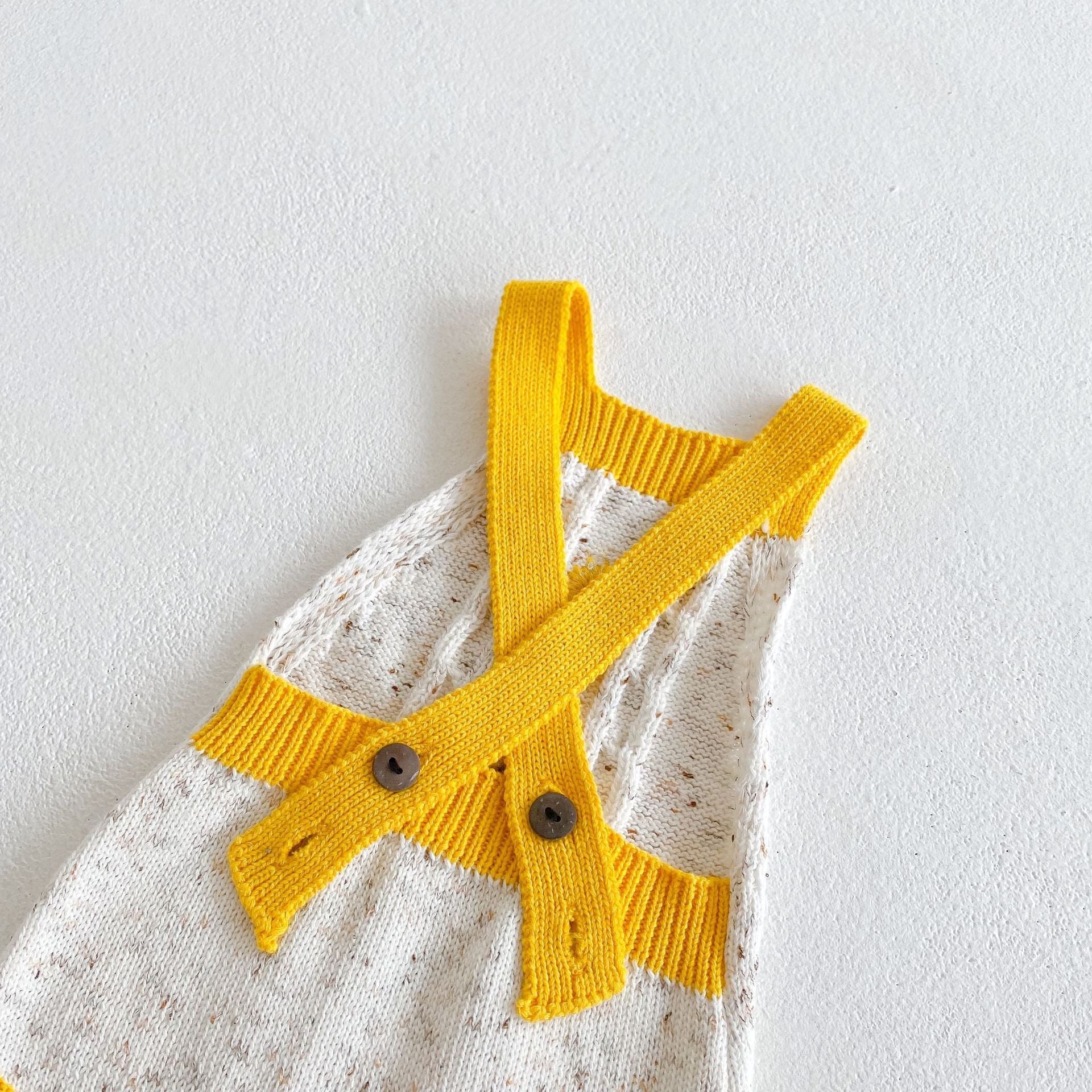 Baby Sunflower Sweater Romper.