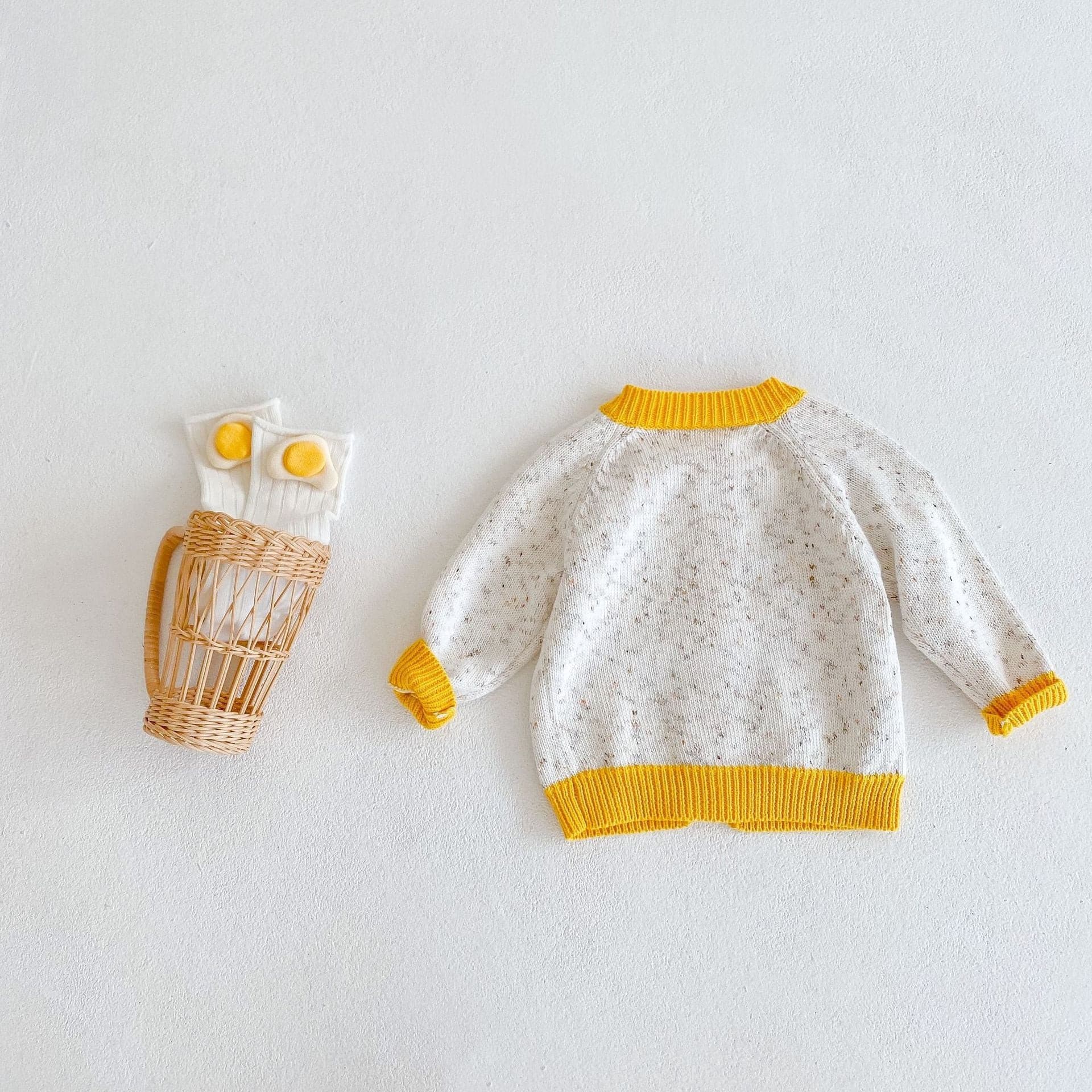 Baby Sunflower Sweater Romper.