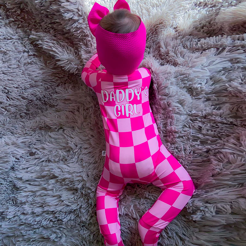 Baby Daddy Girl Valentine's Day Rompers